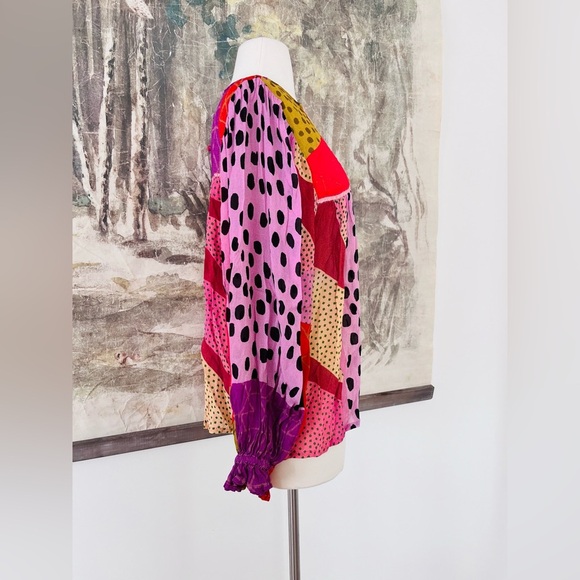 Anthropologie Bl-nk London Miranda Peasant Blouse Size Medium $128 - Picture 8 of 15